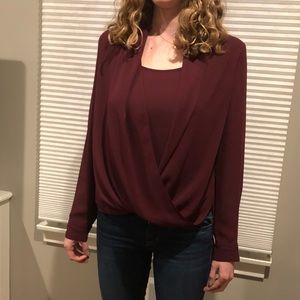 Vince Camuto Burgundy Blouse